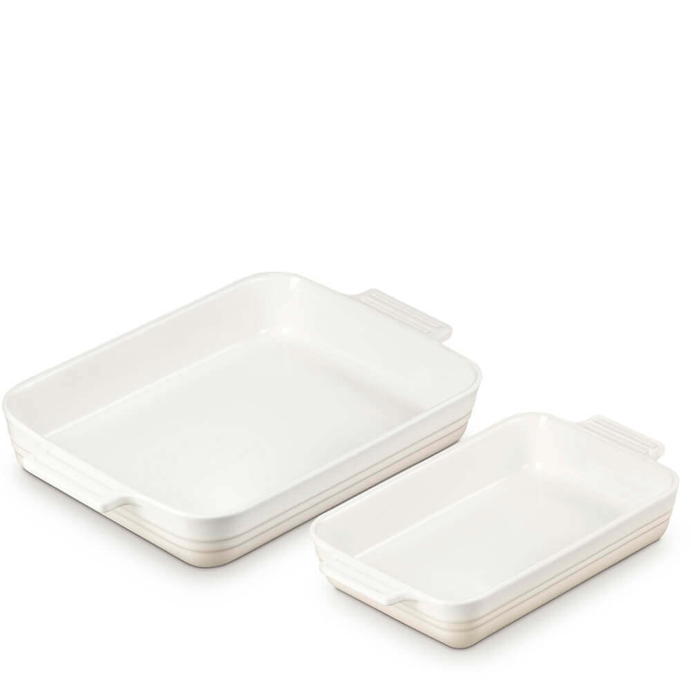 Le Creuset Stoneware Set of 2 Rectangular Dishes